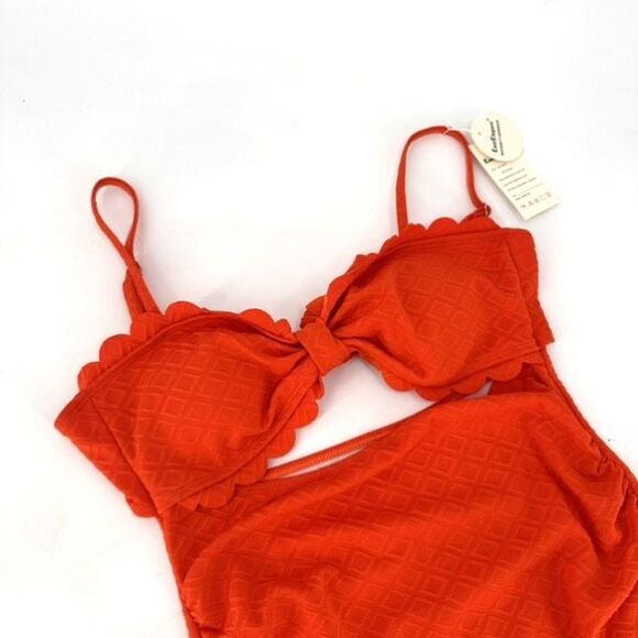 Orange Maternity Swim One Piece - Picture 3 of 13